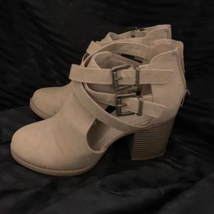 Nude Cut Out Booties